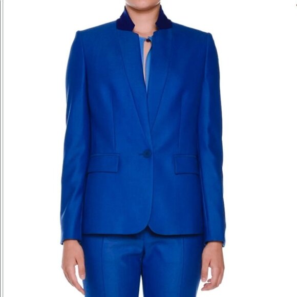 STELLA MCCARTNEY WOOL ROYAL BLUE BLAZER - Picture 1 of 12